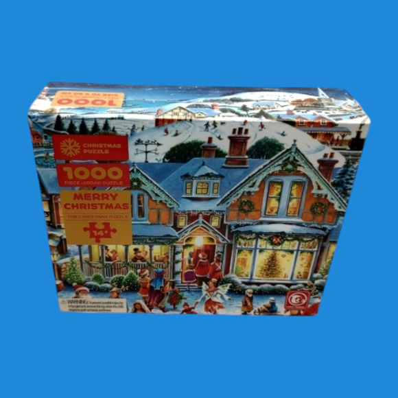 NEW MERRY CHRISTMAS 28x20" Jigsaw Puzzle Holiday Family Activity Sealed in Box - Picture 1 of 5